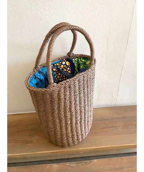 Ungrid（アングリッド）の「ペーパー編みサークルバッグ（かごバッグ・レディース・ベージュ/ブラウン・FREE）」の19枚目の写真
