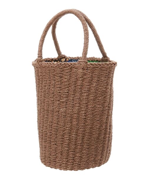 Ungrid（アングリッド）の「ペーパー編みサークルバッグ（かごバッグ・レディース・ベージュ/ブラウン・FREE）」の12枚目の写真