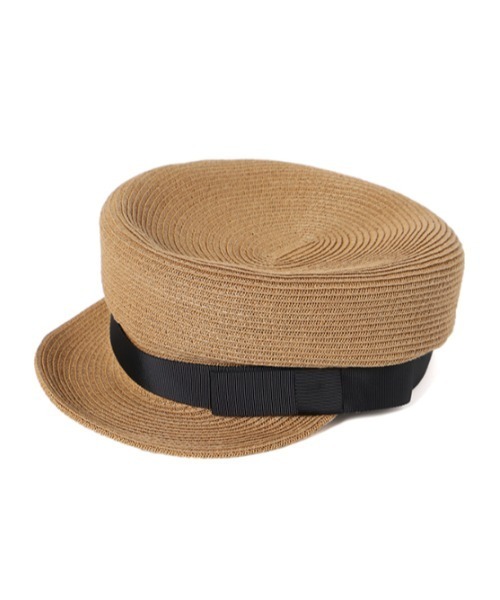 ACYM（アシーム）の「Paper tape ribbon キャスケット（キャスケット・レディース・ブラウン/ベージュ・FREE）」の17枚目の写真