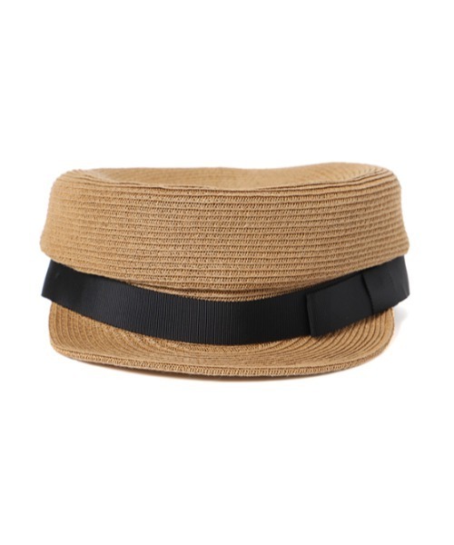 ACYM（アシーム）の「Paper tape ribbon キャスケット（キャスケット・レディース・ブラウン/ベージュ・FREE）」の11枚目の写真