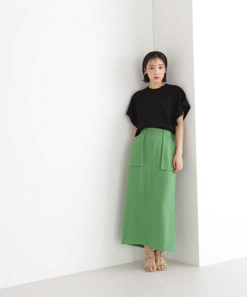 NATURAL BEAUTY BASIC（ナチュラルビューティーベーシック）の「◇フレアスリーブニット（ニット/セーター・レディース・ブラック/ホワイト系その他/ダークオレンジ・FREE）」の12枚目の写真