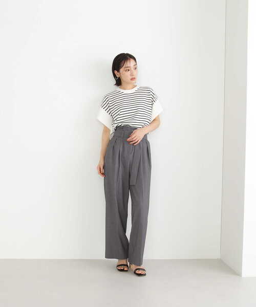 NATURAL BEAUTY BASIC（ナチュラルビューティーベーシック）の「◇フレアスリーブニット（ニット/セーター・レディース・ブラック/ホワイト系その他/ダークオレンジ・FREE）」の18枚目の写真