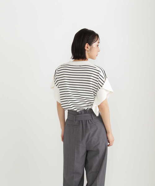 NATURAL BEAUTY BASIC（ナチュラルビューティーベーシック）の「◇フレアスリーブニット（ニット/セーター・レディース・ブラック/ホワイト系その他/ダークオレンジ・FREE）」の19枚目の写真