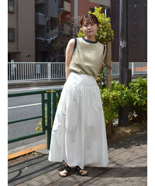 Ungrid（アングリッド）の「【WEB限定】テレコボーダーボックスタンクトップ（タンクトップ・レディース・ブラウン/グリーン/イエロー/オレンジ・FREE）」の17枚目の写真