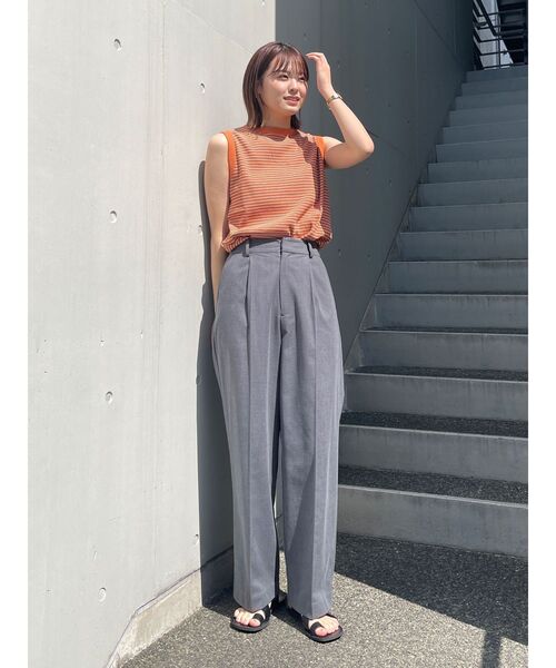 Ungrid（アングリッド）の「【WEB限定】テレコボーダーボックスタンクトップ（タンクトップ・レディース・ブラウン/グリーン/イエロー/オレンジ・FREE）」の20枚目の写真