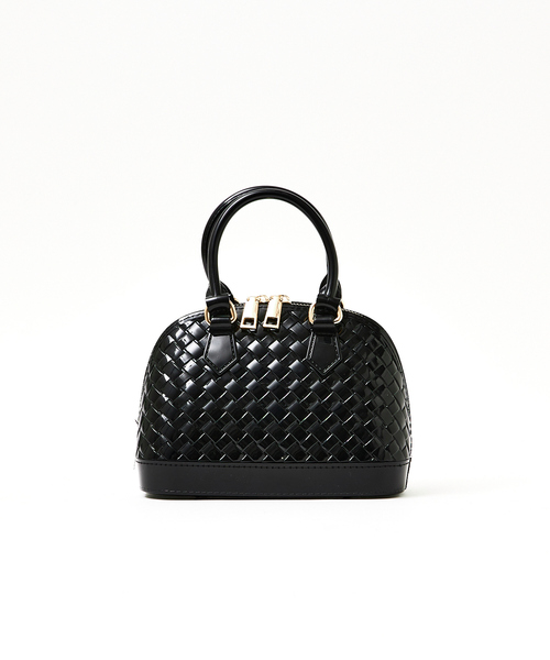 Abahouse Devinette（ドゥヴィネット）の「【Avancer】メッシュ編み2WAYミニハンドバッグ（ボストンバッグ・レディース・ブラック/ホワイト/グリーン・フリー）」の6枚目の写真