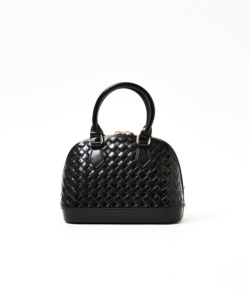 Abahouse Devinette（ドゥヴィネット）の「【Avancer】メッシュ編み2WAYミニハンドバッグ（ボストンバッグ・レディース・ブラック/ホワイト/グリーン・フリー）」の5枚目の写真