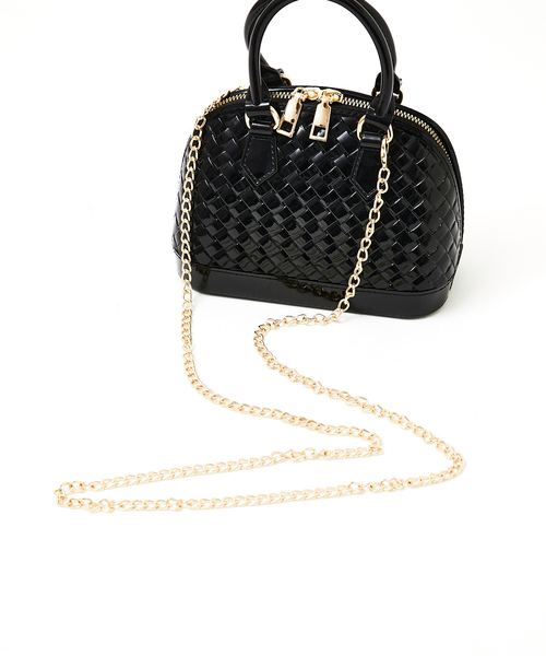 Abahouse Devinette（ドゥヴィネット）の「【Avancer】メッシュ編み2WAYミニハンドバッグ（ボストンバッグ・レディース・ブラック/ホワイト/グリーン・フリー）」の18枚目の写真