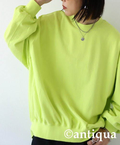antiqua（アンティカ）の「脇リブプルオーバー（Tシャツ/カットソー・レディース・ブラック/ホワイト/ブルー/ライトグリーン・FREE）」の20枚目の写真