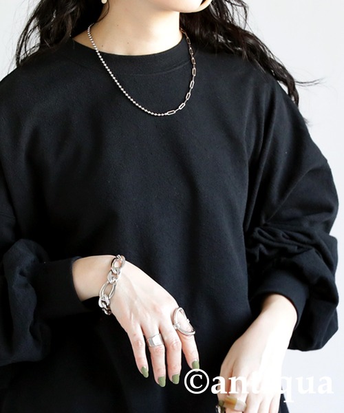 antiqua（アンティカ）の「脇リブプルオーバー（Tシャツ/カットソー・レディース・ブラック/ホワイト/ブルー/ライトグリーン・FREE）」の19枚目の写真