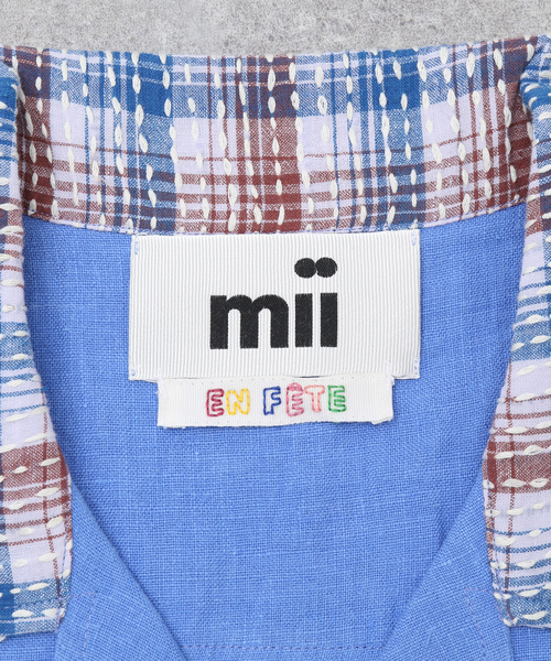 mii(ミー)の「【mii for LA BOUCLE】別注 マドラス パッチワーク カンタ リネン 半袖 シャツ(シャツ/ブラウス・メンズ・グリーン/ブラウン/サックスブルー・LARGE/MEDIUM)」の20枚目の写真