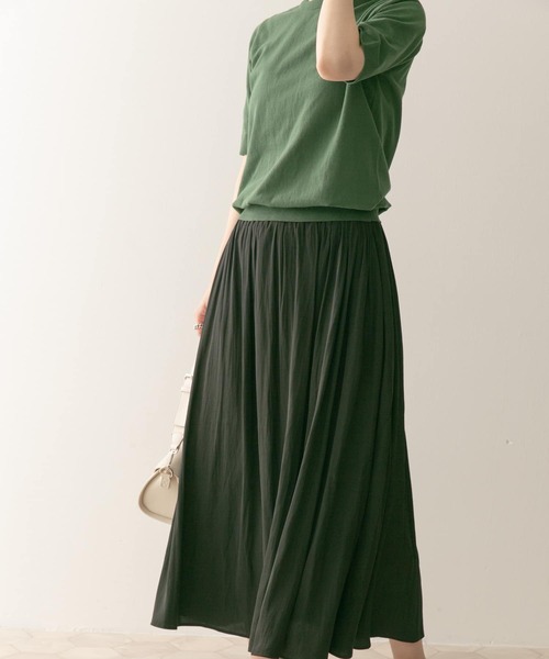 URBAN RESEARCH DOORS（アーバンリサーチドアーズ）の「カッセンギャザーロングスカート（スカート・レディース・ブラック/グレー系その他・MEDIUM）」の3枚目の写真