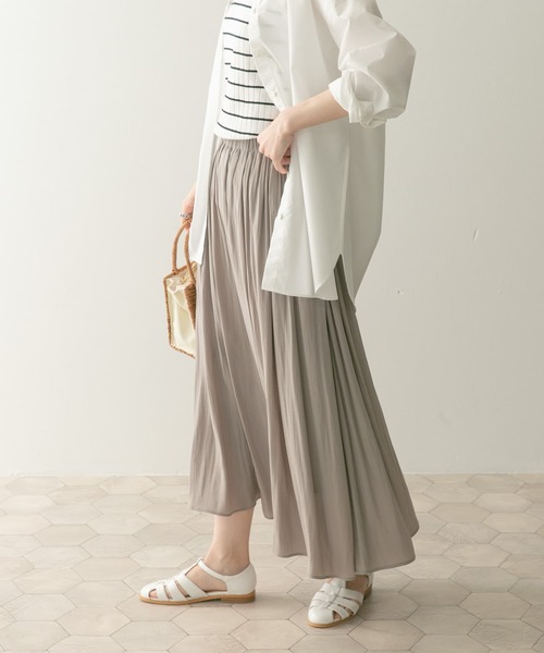 URBAN RESEARCH DOORS（アーバンリサーチドアーズ）の「カッセンギャザーロングスカート（スカート・レディース・ブラック/グレー系その他・MEDIUM）」の11枚目の写真