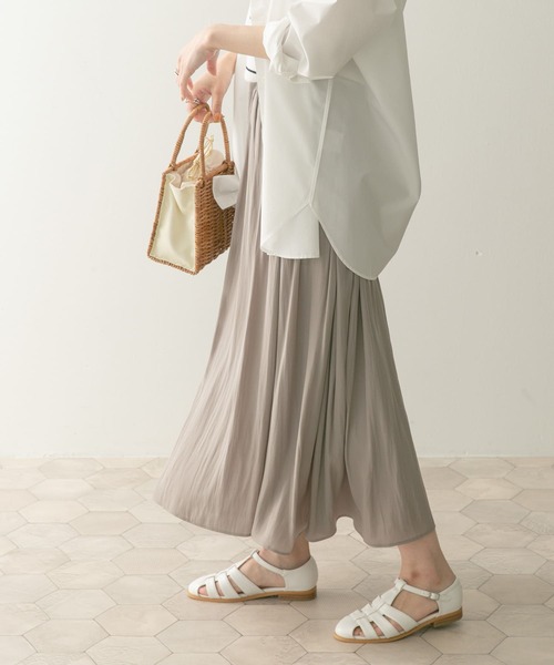 URBAN RESEARCH DOORS（アーバンリサーチドアーズ）の「カッセンギャザーロングスカート（スカート・レディース・ブラック/グレー系その他・MEDIUM）」の7枚目の写真