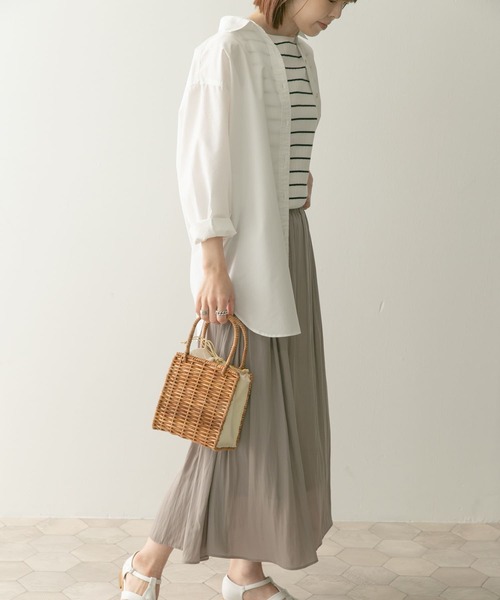 URBAN RESEARCH DOORS（アーバンリサーチドアーズ）の「カッセンギャザーロングスカート（スカート・レディース・ブラック/グレー系その他・MEDIUM）」の20枚目の写真