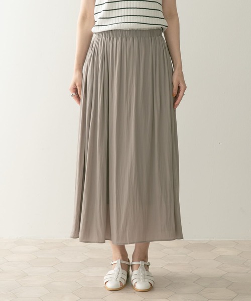 URBAN RESEARCH DOORS（アーバンリサーチドアーズ）の「カッセンギャザーロングスカート（スカート・レディース・ブラック/グレー系その他・MEDIUM）」の8枚目の写真