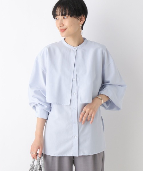 LEPSIM(レプシィム)の「3WAYケープライクブラウス 194168(シャツ/ブラウス・レディース・ブラック/オフホワイト/ライトブルー・FREE)」の3枚目の写真