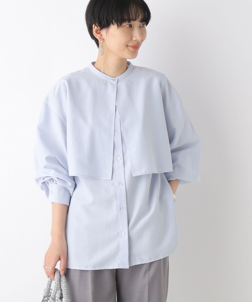 LEPSIM(レプシィム)の「3WAYケープライクブラウス 194168(シャツ/ブラウス・レディース・ブラック/オフホワイト/ライトブルー・FREE)」の5枚目の写真