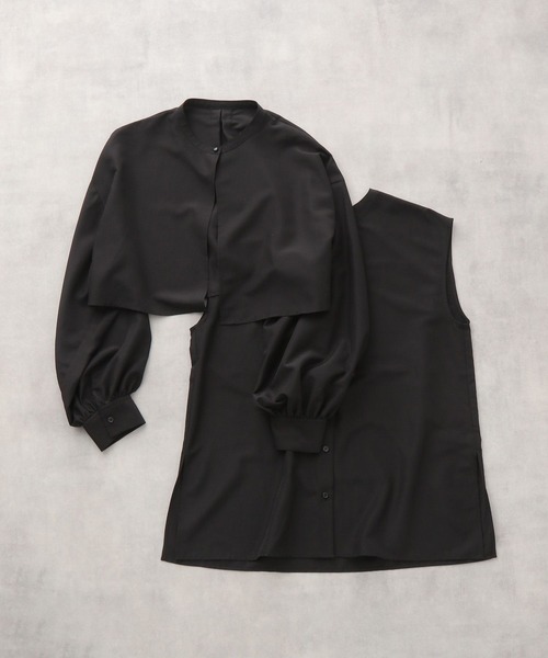 LEPSIM(レプシィム)の「3WAYケープライクブラウス 194168(シャツ/ブラウス・レディース・ブラック/オフホワイト/ライトブルー・FREE)」の11枚目の写真