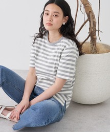 AMERICAN HOLIC | 5分袖ボーダーカットプルオーバー2(Tシャツ/カットソー)