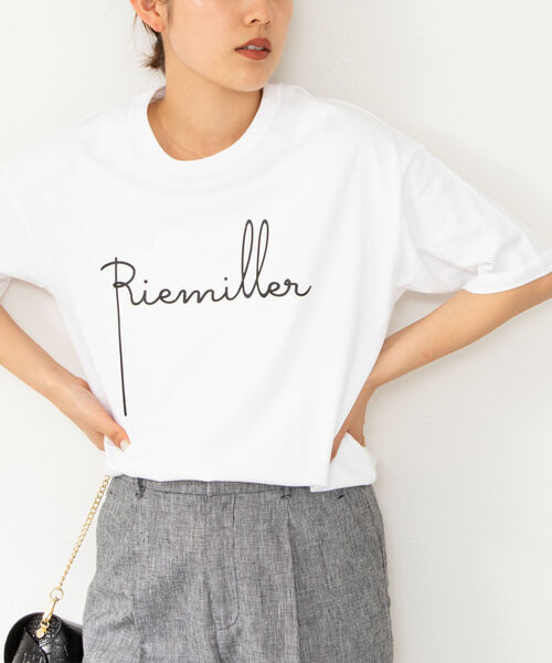 Rie Miller(リエミラー)の「オリジナルプリントTシャツ(Tシャツ/カットソー・レディース・ホワイト系その他6/ベージュ系その他5/ホワイト系その他5/ホワイト系その他4・38)」の1枚目の写真