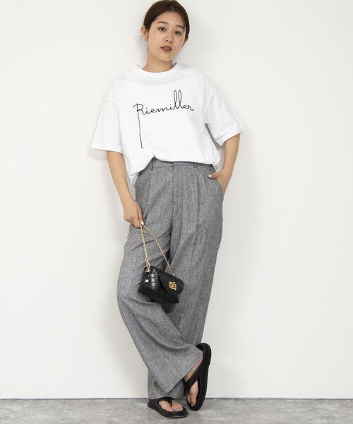 Rie Miller(リエミラー)の「オリジナルプリントTシャツ(Tシャツ/カットソー・レディース・ホワイト系その他6/ベージュ系その他5/ホワイト系その他5/ホワイト系その他4・38)」の5枚目の写真