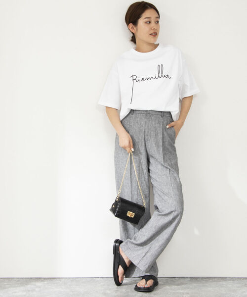 Rie Miller(リエミラー)の「オリジナルプリントTシャツ(Tシャツ/カットソー・レディース・ホワイト系その他6/ベージュ系その他5/ホワイト系その他5/ホワイト系その他4・38)」の6枚目の写真