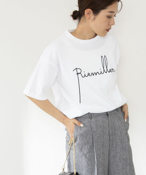 Rie Miller(リエミラー)の「オリジナルプリントTシャツ(Tシャツ/カットソー・レディース・ホワイト系その他6/ベージュ系その他5/ホワイト系その他5/ホワイト系その他4・38)」の7枚目の写真