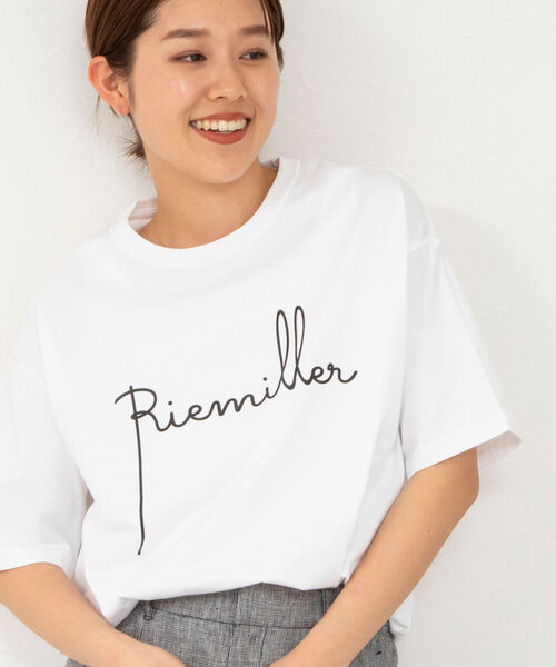 Rie Miller(リエミラー)の「オリジナルプリントTシャツ(Tシャツ/カットソー・レディース・ホワイト系その他6/ベージュ系その他5/ホワイト系その他5/ホワイト系その他4・38)」の8枚目の写真