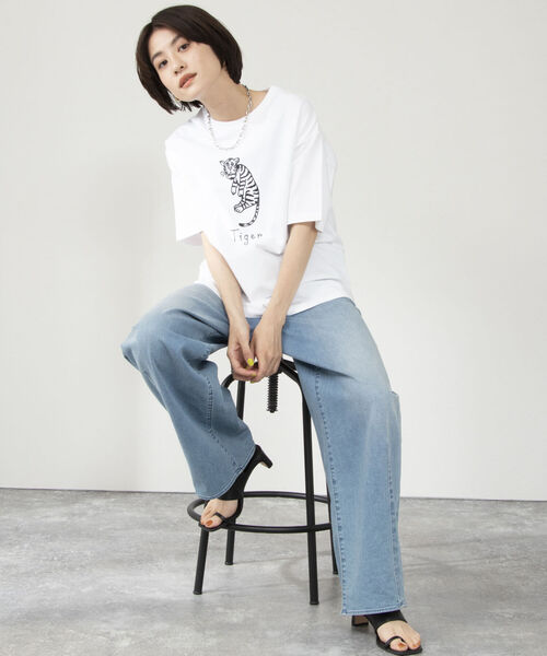 Rie Miller(リエミラー)の「オリジナルプリントTシャツ(Tシャツ/カットソー・レディース・ホワイト系その他6/ベージュ系その他5/ホワイト系その他5/ホワイト系その他4・38)」の15枚目の写真