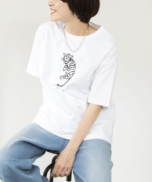 Rie Miller(リエミラー)の「オリジナルプリントTシャツ(Tシャツ/カットソー・レディース・ホワイト系その他6/ベージュ系その他5/ホワイト系その他5/ホワイト系その他4・38)」の16枚目の写真