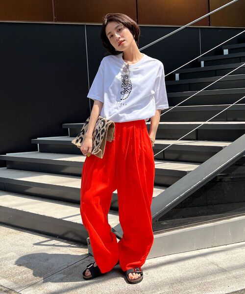 Rie Miller(リエミラー)の「オリジナルプリントTシャツ(Tシャツ/カットソー・レディース・ホワイト系その他6/ベージュ系その他5/ホワイト系その他5/ホワイト系その他4・38)」の19枚目の写真