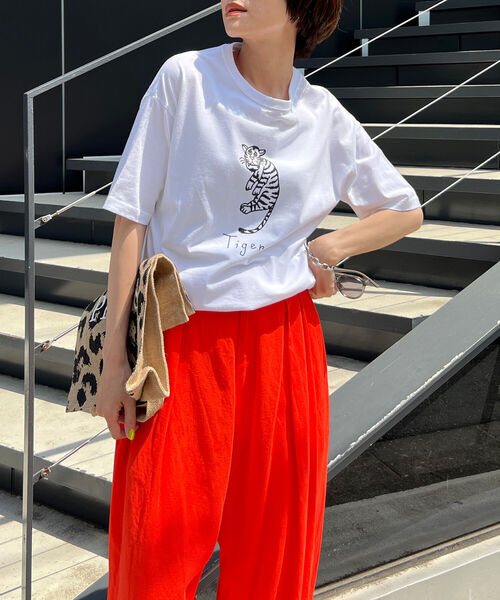 Rie Miller(リエミラー)の「オリジナルプリントTシャツ(Tシャツ/カットソー・レディース・ホワイト系その他6/ベージュ系その他5/ホワイト系その他5/ホワイト系その他4・38)」の22枚目の写真
