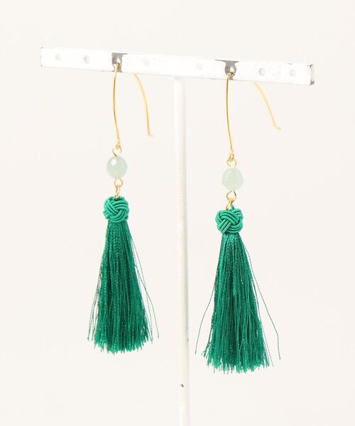 カヤ（カヤ）の「【カヤ】うつろい願いピアス（ピアス（両耳用）・レディース・アクア/その他1/その他2/ライトピンク/グリーン/パープル・FREE）」の2枚目の写真