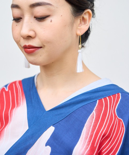 カヤ（カヤ）の「【カヤ】うつろい願いピアス（ピアス（両耳用）・レディース・アクア/その他1/その他2/ライトピンク/グリーン/パープル・FREE）」の7枚目の写真