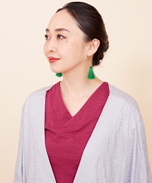 カヤ（カヤ）の「【カヤ】うつろい願いピアス（ピアス（両耳用）・レディース・アクア/その他1/その他2/ライトピンク/グリーン/パープル・FREE）」の9枚目の写真