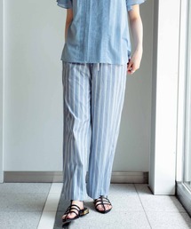 ストライプイージーワイドパンツ