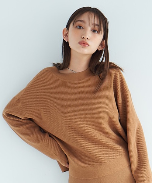 LASHIKU（ラシク）の「【セットアップ】2WAYニットカーディガン（カーディガン/ボレロ・レディース・ブラウン/ベージュ/ブラック・FREE）」の3枚目の写真