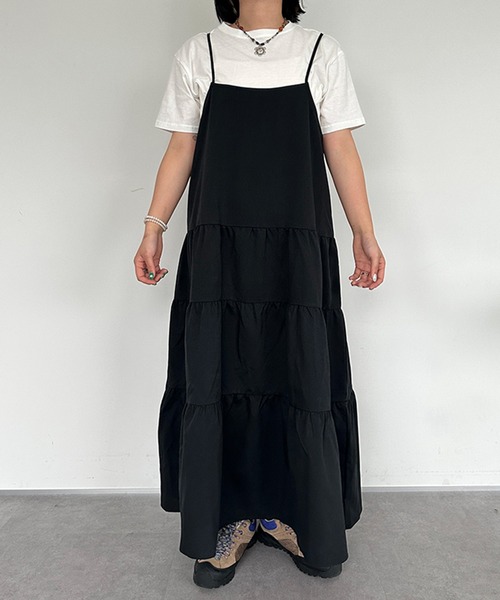 kutir（クティール）の「アソートティアードキャミワンピース（ワンピース・レディース・グリーン/ブラック/ブラック系その他・FREE）」の21枚目の写真