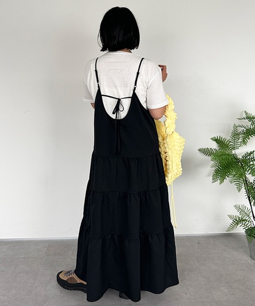 kutir（クティール）の「アソートティアードキャミワンピース（ワンピース・レディース・グリーン/ブラック/ブラック系その他・FREE）」の11枚目の写真