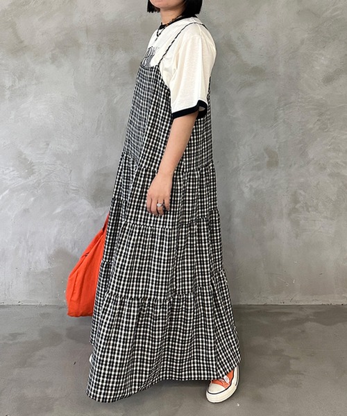 kutir（クティール）の「アソートティアードキャミワンピース（ワンピース・レディース・グリーン/ブラック/ブラック系その他・FREE）」の16枚目の写真