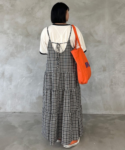 kutir（クティール）の「アソートティアードキャミワンピース（ワンピース・レディース・グリーン/ブラック/ブラック系その他・FREE）」の17枚目の写真