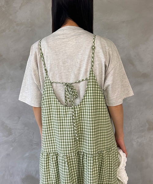 kutir（クティール）の「アソートティアードキャミワンピース（ワンピース・レディース・グリーン/ブラック/ブラック系その他・FREE）」の7枚目の写真