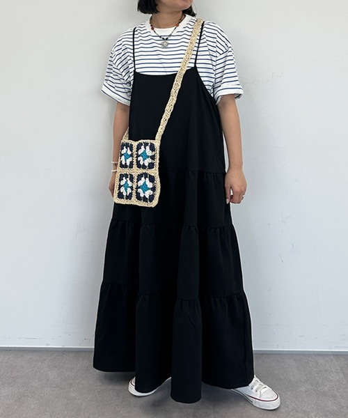 kutir（クティール）の「アソートティアードキャミワンピース（ワンピース・レディース・グリーン/ブラック/ブラック系その他・FREE）」の14枚目の写真