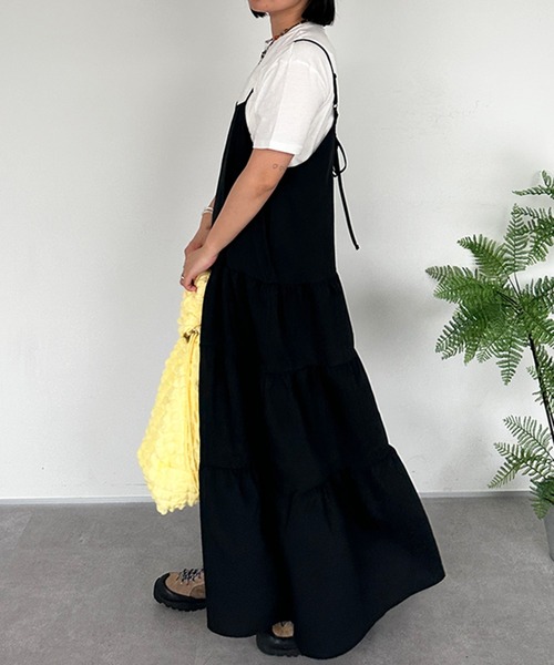 kutir（クティール）の「アソートティアードキャミワンピース（ワンピース・レディース・グリーン/ブラック/ブラック系その他・FREE）」の10枚目の写真