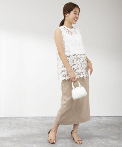 NOLLEY’S（ノーリーズ）の「カットレースノースリーブブラウス（シャツ/ブラウス・レディース・ホワイト/ブラック・38）」の5枚目の写真