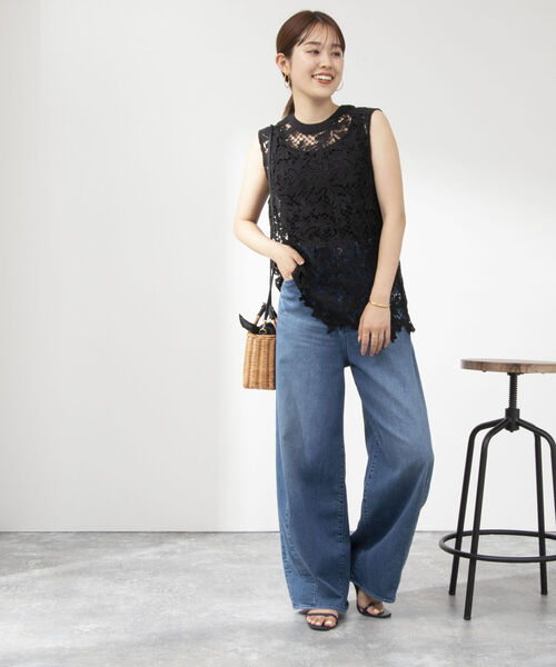 NOLLEY’S（ノーリーズ）の「カットレースノースリーブブラウス（シャツ/ブラウス・レディース・ホワイト/ブラック・38）」の13枚目の写真