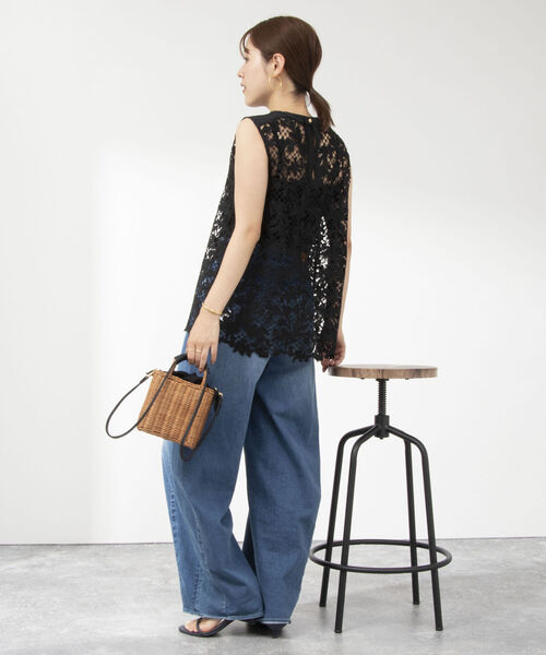 NOLLEY’S（ノーリーズ）の「カットレースノースリーブブラウス（シャツ/ブラウス・レディース・ホワイト/ブラック・38）」の14枚目の写真