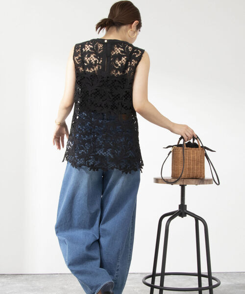 NOLLEY’S（ノーリーズ）の「カットレースノースリーブブラウス（シャツ/ブラウス・レディース・ホワイト/ブラック・38）」の15枚目の写真