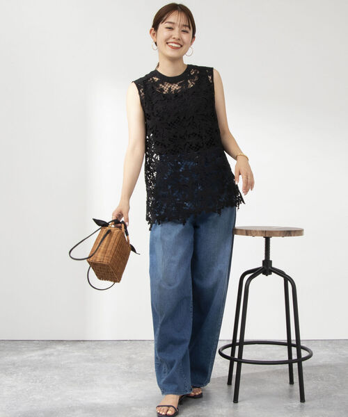 NOLLEY’S（ノーリーズ）の「カットレースノースリーブブラウス（シャツ/ブラウス・レディース・ホワイト/ブラック・38）」の16枚目の写真